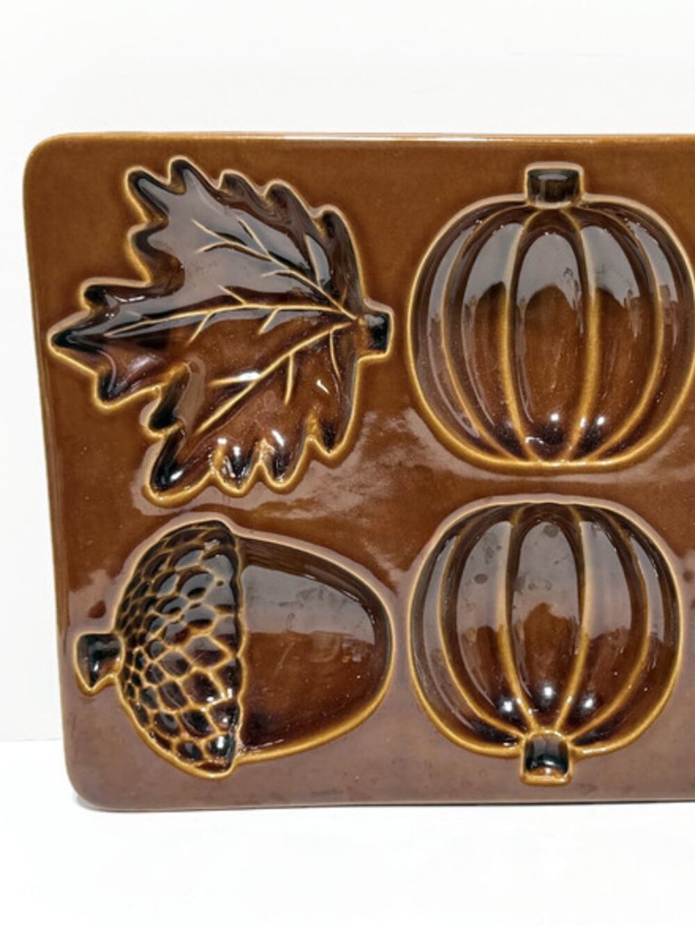Crate & Barrel Brown Ceramic Cakelet Baking Dish, Autumn Baking and Decor